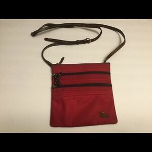 Dooney and Bourke Nylon Crossbody Purse Red